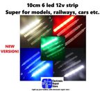 12v 10cm 6 LED Lighting Strip for Railway and Models OO HO N gauge UK stock