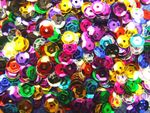 Loose Sequins Sewing Embellishment Cupped 7 mm Round Orange Grey Purple Pink Red