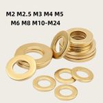 Brass Washers 2mm 2.5mm 3mm 4mm 5mm 6mm 8mm 10mm 12mm - 24mm Excellent Quality