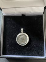 Roman septimius Severus denarius mounted in a 925 silver pendant mount rare coin