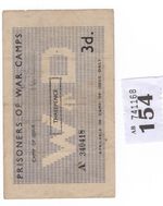 PRISONERS OF WAR CAMPS prison money, 642 (Donnington, shropshire, England), 3 d