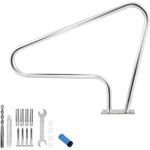 Stainless Steel Pool Handrail with Base Plate,39"*32" Pool Safety Railing