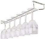 Chrome Glass Hanger Wine Glass Storage Rack Bar Glass Hanging Rail 10" 16"  24"