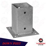 Heavy Duty Galvanised Bolt Down Square Post Fence Foot Base Support Bracket