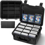 Trading Card Storage Box 9 Adjustable Dividers | Holds Up To 300 Toploaders