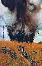 WW2 Picture Photo German troops under attack from artillery 3127