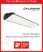 SLIM E-200 Electric Air Curtain White RAL9003 2.0m 12.0kW 56134