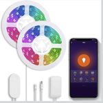 Smart RGB LED Strip Lights 2825 6M Waterproof WiFi App Control, Alexa Compatible