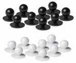 CHEF'S COAT JACKET BUTTONS/STUDS, BLACK OR WHITE, CHOOSE QUANTITY, ART N0517