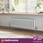 Traditional White Horizontal Radiator Triple Panel 3 Column 22 Bars 300 x 1010mm