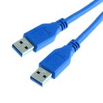USB 3.0 Male to Male Cable Type A Plug High Speed Lead - 50 cm to 5 m