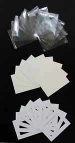 Pack of 100- Bespoke Mounts / Picture Mounts / Frame Mounts + Backs + Clear Bags