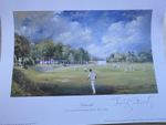 Jocelyn Galsworthy Signed Print "Tidworth" Cricket Match Art Open Edition 2000