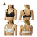 FIRM CONTROL NON WIRED NON PADDED SATIN SOFT CUP BRA SIZES 34-38 CUPS B C D DD E