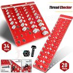 Nut & Bolt Thread Checker Thread Identifier Gauge Inch and Metric Screw Gauge