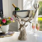 Culinary Concepts Punch Bowl with Stag Stand Champagne Bucket Cooler - Small