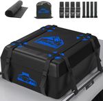 Car Roof Bag - 15 Cubic/425 L, Waterproof, No Rack Needed, Anti-Slip Mat, Straps
