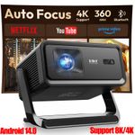 XGODY Auto Focus 8K Projector 360ANSI Android 14.0 1+16GB Home Theater Cinema