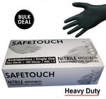 SafeTouch Strong Blue Black Nitrile Gloves Powder Free Tattooists, Barber, Auto