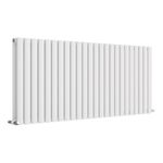 Radiator Horizontal Double Panel Oval Column Designer Central Heating White Rad