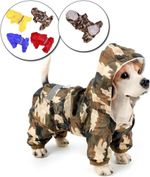 Lightweight Dog Raincoat with Hood - Full-Body camouflage Waterproof Pet Jacket