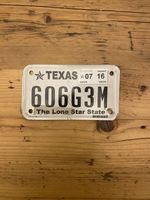 Vintage Texas The Lone Star State US Motorcycle Licence Plate  606G3M