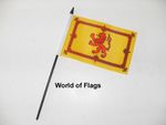 LION RAMPANT FLAG 6" x 4" SMALL HAND Tartan Army Scotland the Brave Scottish