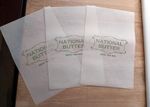 3 x vintage National Butter greaseproof wrappers WW2 rationing era 1940s - orig'