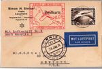 German Reich 439 on Postcard Overseas Flight DOX Airship 1930 #DHY34