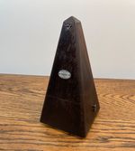 ANTIQUE MAELZEL PAQUET WOODEN CASED CLOCKWORK MUSIC PIANO METRONOME