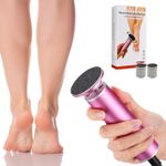 Electric Foot Callus Remover (Speed Adjustable) with 60pcs Sandpaper Disk - Pink