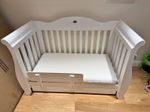 Boori Sleigh Royale CotBed White Storage Draw Guard Panel Wooden children's bed 