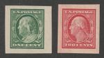 Scott # 343-344, Mint, LH, XF, 1-2¢ Franklin/Washington, Jumbos, Huge Margins!