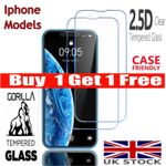 Screen Protector For iPhone 16 15 11 13 12 X 14 8 17 Pro Max Mini Tempered Glass