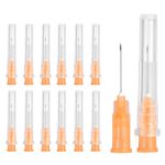 50 Pcs Dispensing Needle 25 Gauge 0.6", Stainless Steel Tips(Orange)