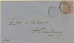GB 1868 QV 6d lilac Pl.6 wmk Spray (GB) on cvr "LONDON-E.C / 74" LATEST USAGE R!