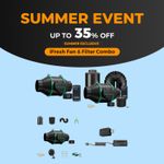 Mars Hydro 4'' 6'' Inline Fan Carbon Filter Extraction Fan Kits/Grow Tent Fan