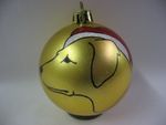 NEW HANDPAINTED RHODESIAN RIDGEBACK SANTA UNBREAKABLE CHRISTMAS ORNAMENT 2 1/2