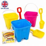 3x Castle Bucket and Spade Set lot of 3 Kids Beach Garden Sandpit Outdoor Toy