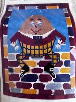 SIRDAR STITCHCRAFT NURSERY RUG Kit HUMPTY DUMPTY 56 x 78cm COUNTED CROSS STITCH