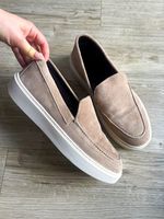 boohoo Men's Beige Suede Slip-On Loafer UK 8 EU 42 Round Toe Rubber Sole