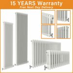 White Radiator Vertical  Horizontal Traditional 2 3 Column Cast Iron Style Rads