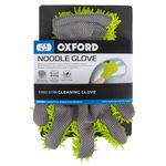 Oxford Microfibre Noodle Motorcycle Wash Glove Motorbike Cleaning Mitt Green