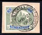 Malay States. Selangor. 1895. SG No. 64. Five Dollars. Green & Blue. Used