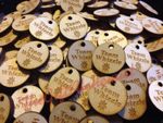 Personalised Geocaching Swag Tags 25mm wooden discs Fully Personalised GeoTags