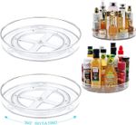 2/4x Lazy Susan Spice Rack Turntable Cupboard Organiser Rotating Kitchen Storage
