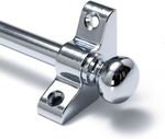 Set of 13 Stair Carpet Rods Polished Chrome Round Finials 70cm Runner
