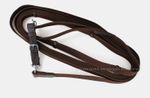 Longia In Tessuto Rigido Web Lunging Rein With Loop Handle And Leather Stops