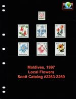 $7.50 Scott Value - 1997 MALDIVES Flowers Wildlife Indian Ocean CV MNH NH UMM