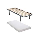 Static Caravan Single Bed Fixed Legs 6ft X 2ft and Foam Mattress